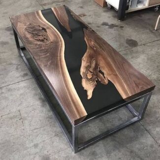 Wood And Resin Coffee Table