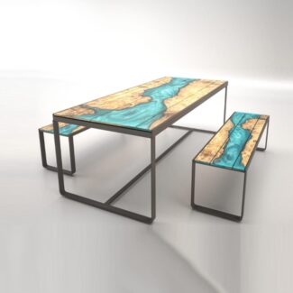 Resin Epoxy bench set