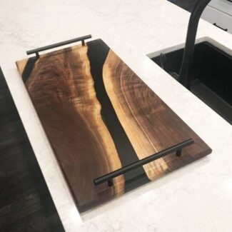 charcuterie board with epoxy