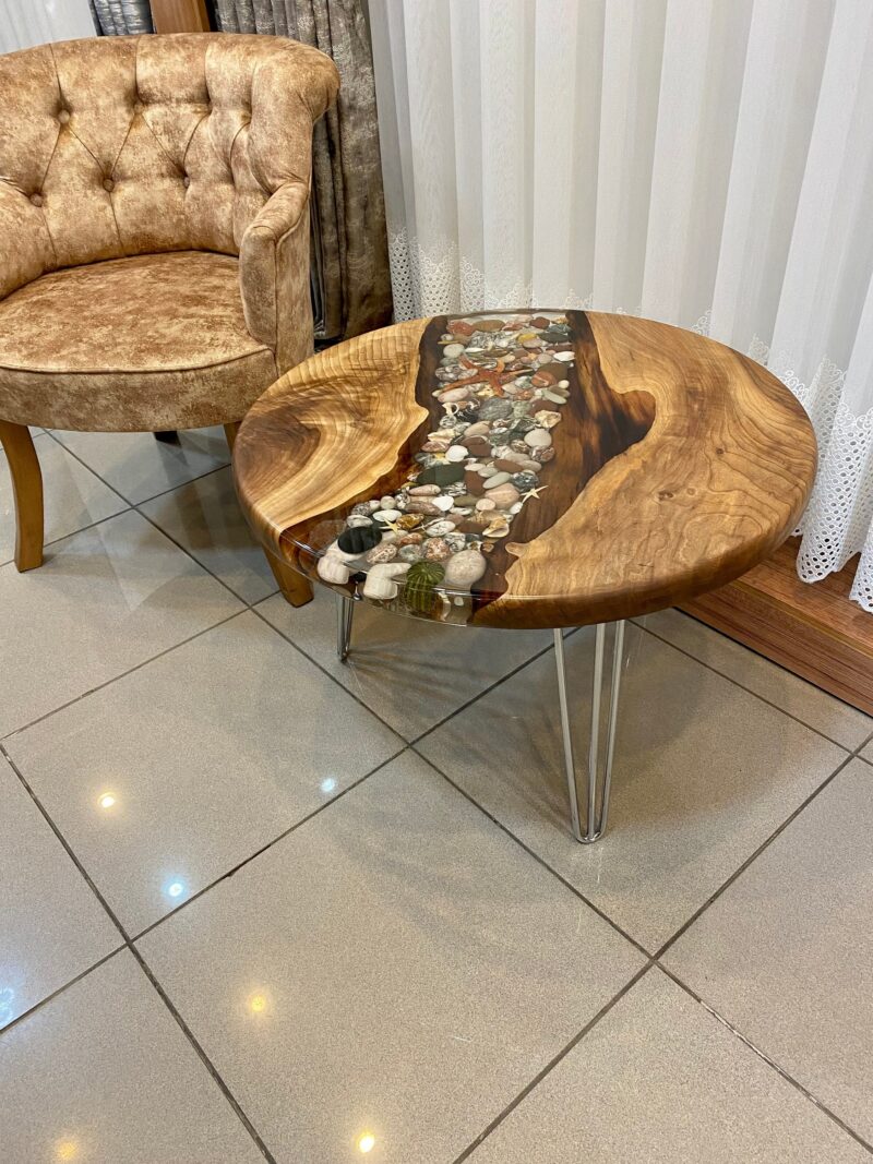 Epoxy Round Side Table