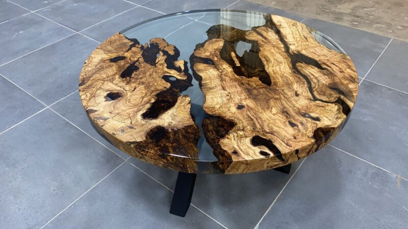 Resin Round Wood Tables