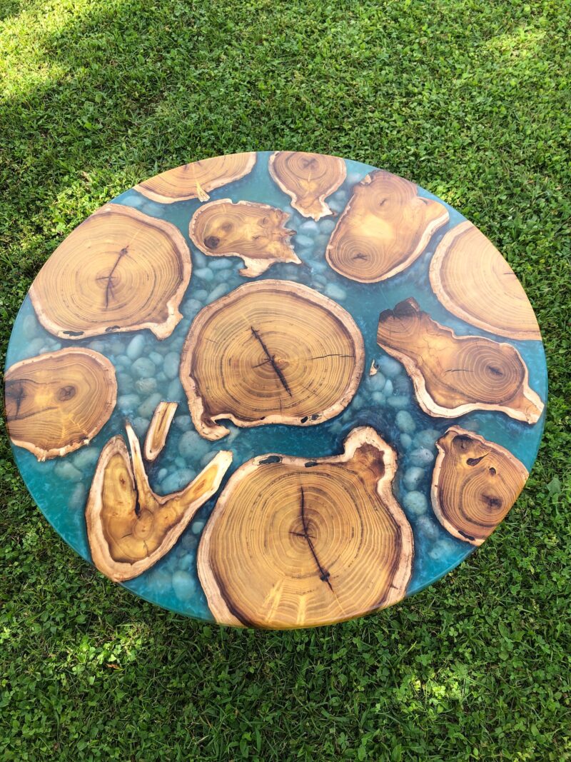 Round Epoxy Resin Table