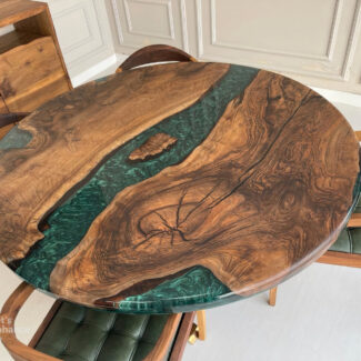 Epoxy Wood Round Table