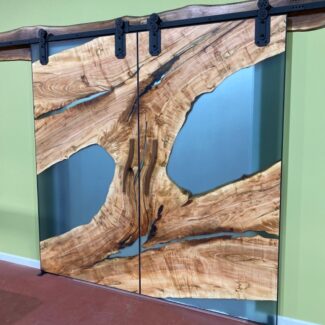 Epoxy Wood Sliding Doors