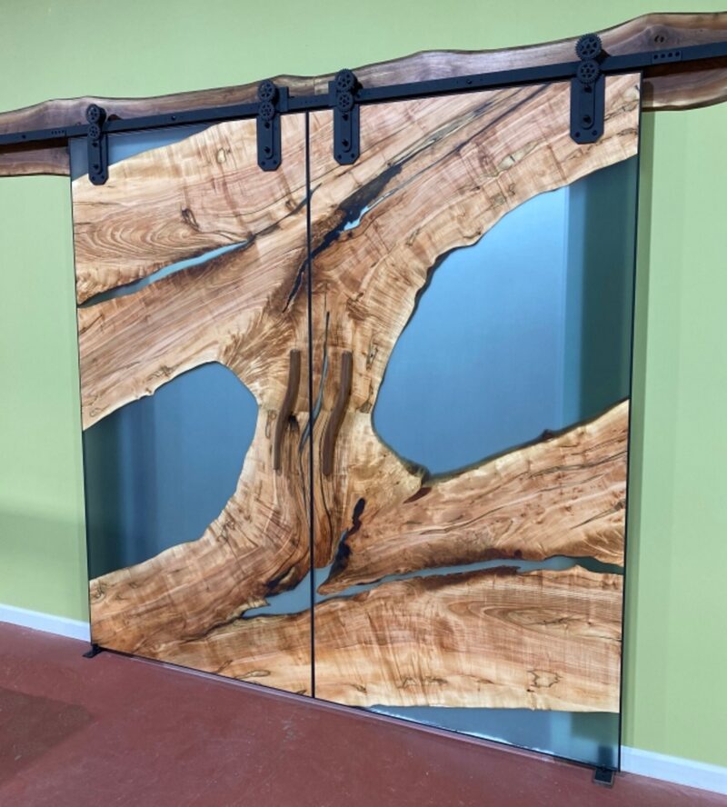 Epoxy Wood Sliding Doors