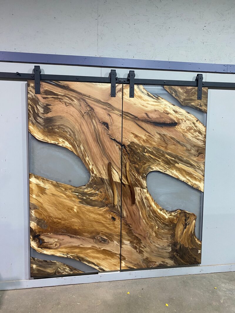 Epoxy Sliding Wood Door