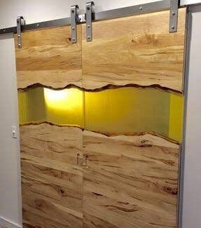 Resin Sliding Wood Door