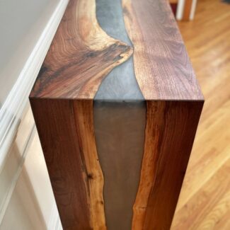 epoxy resin and wood table