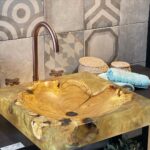 Natural Epoxy Wooden Wash Basin